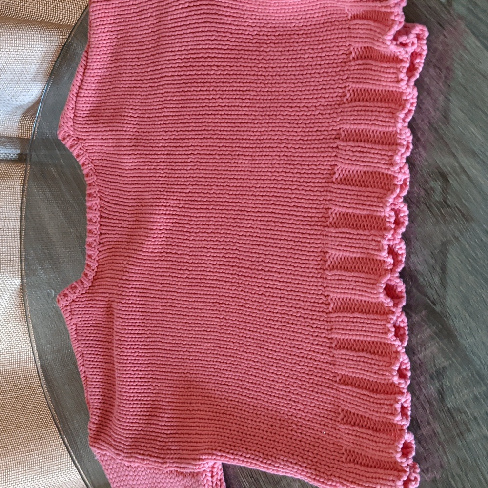 Z Supply Vida Sweater Women M Sunset Pink Medium Weight Knit V Neck Long Sleeve - Picture 4 of 8